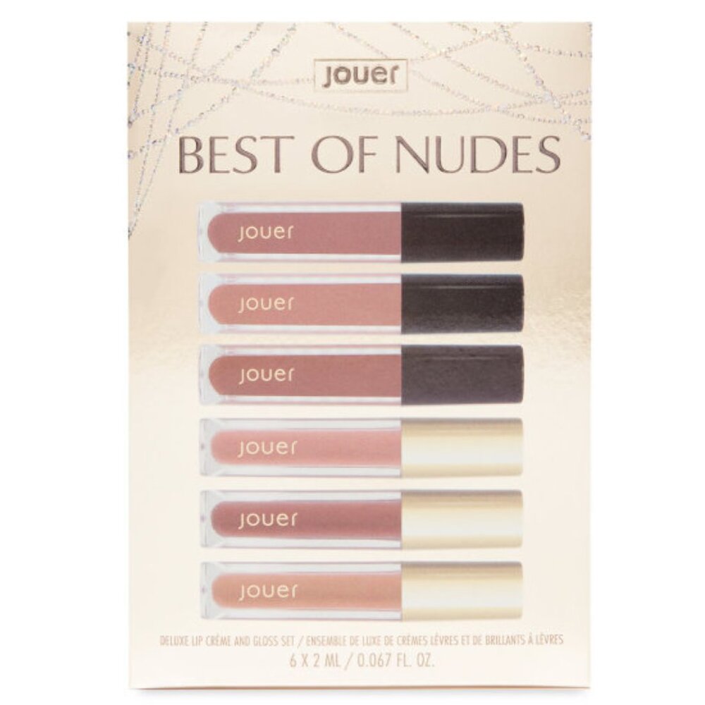 NIB ✅ Jouer Cosmetics BEST OF NUDES Deluxe 6 Piece Lip Creme and Gloss Set ✨NIB